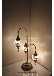 Mozaik Lamba Dekoratif Gece Lambası Mozaik Lambader 3Lü oltalı -I-S-F-5532